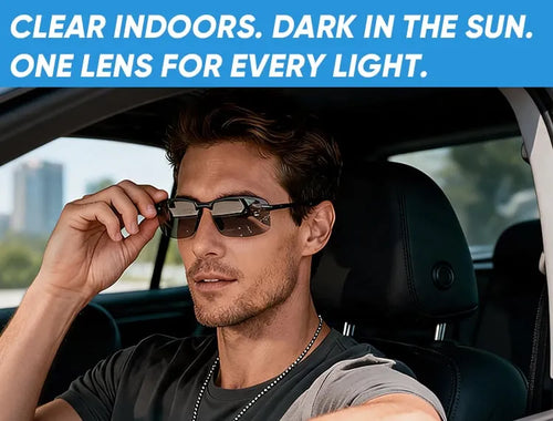 🕶️ Photochromic Polarized Sunglasses – Anti-Glare UV Protection for Driving & Outdoor Use