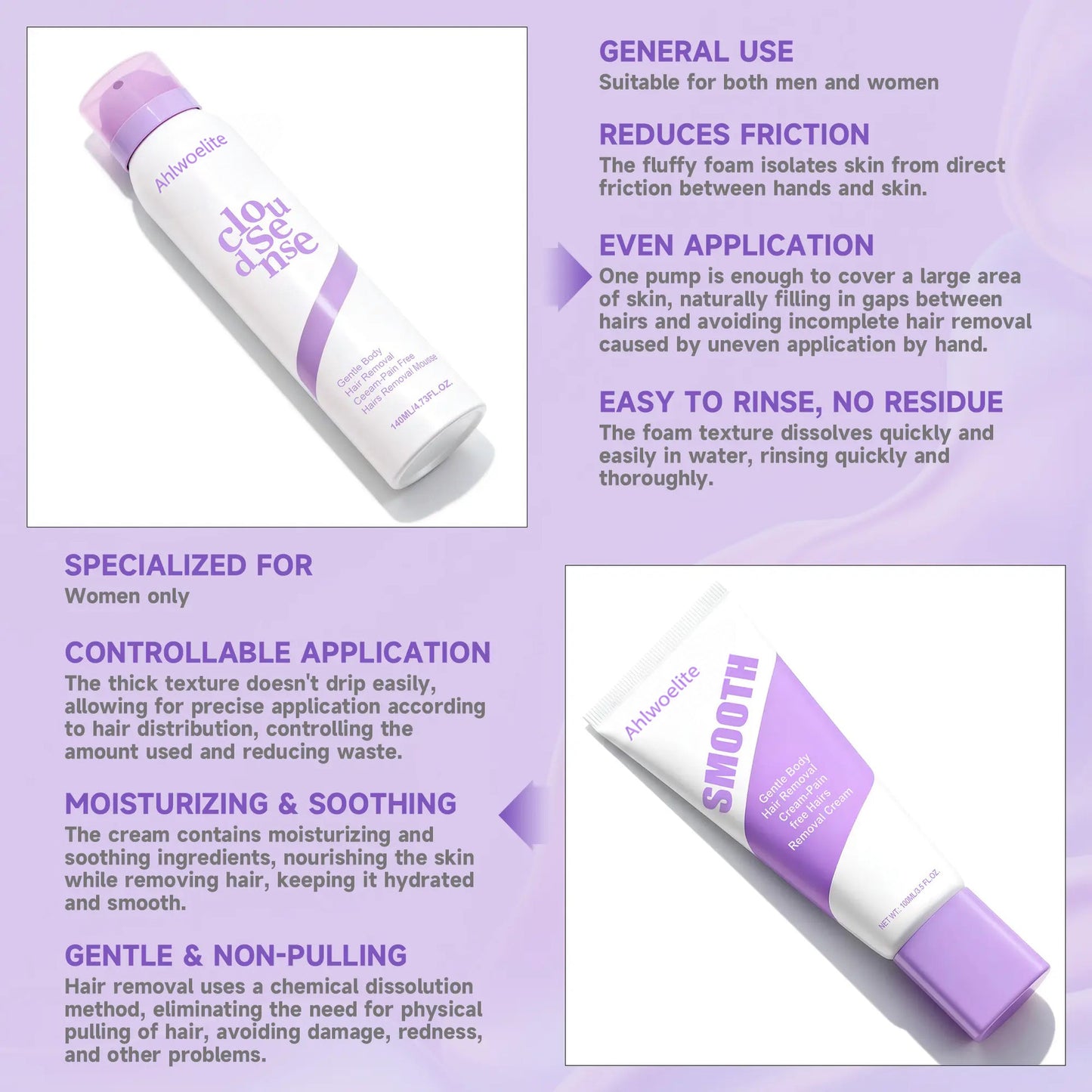 ✨ Gentle Hair Removal Cream – Smooth Skin Without the Razor Hassle