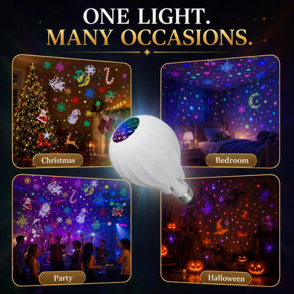 🎅HOT SALE 49% OFF🎄💡Rotating Christmas Projector Bulb | 16 Patterns