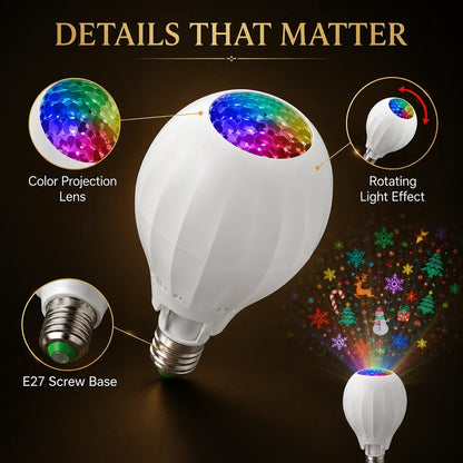 🎅HOT SALE 49% OFF🎄💡Rotating Christmas Projector Bulb | 16 Patterns