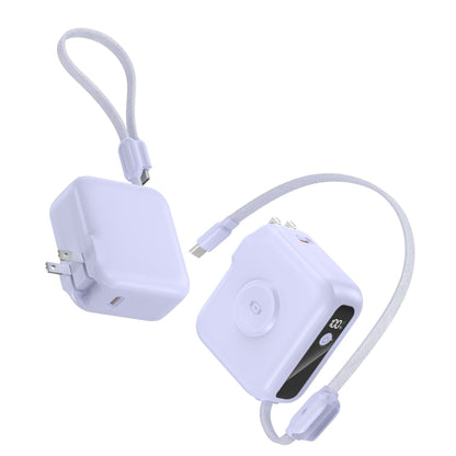 10000mAh Portable Charger Charging with Cable & Wall Plug