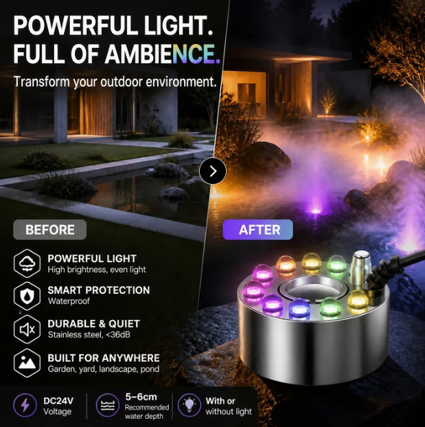 Halloween Hot Sale 50% Off🎃🔥Mist Maker Ultrasonic Fogger – Indoor/outdoor Landscaping & Halloween Decoration