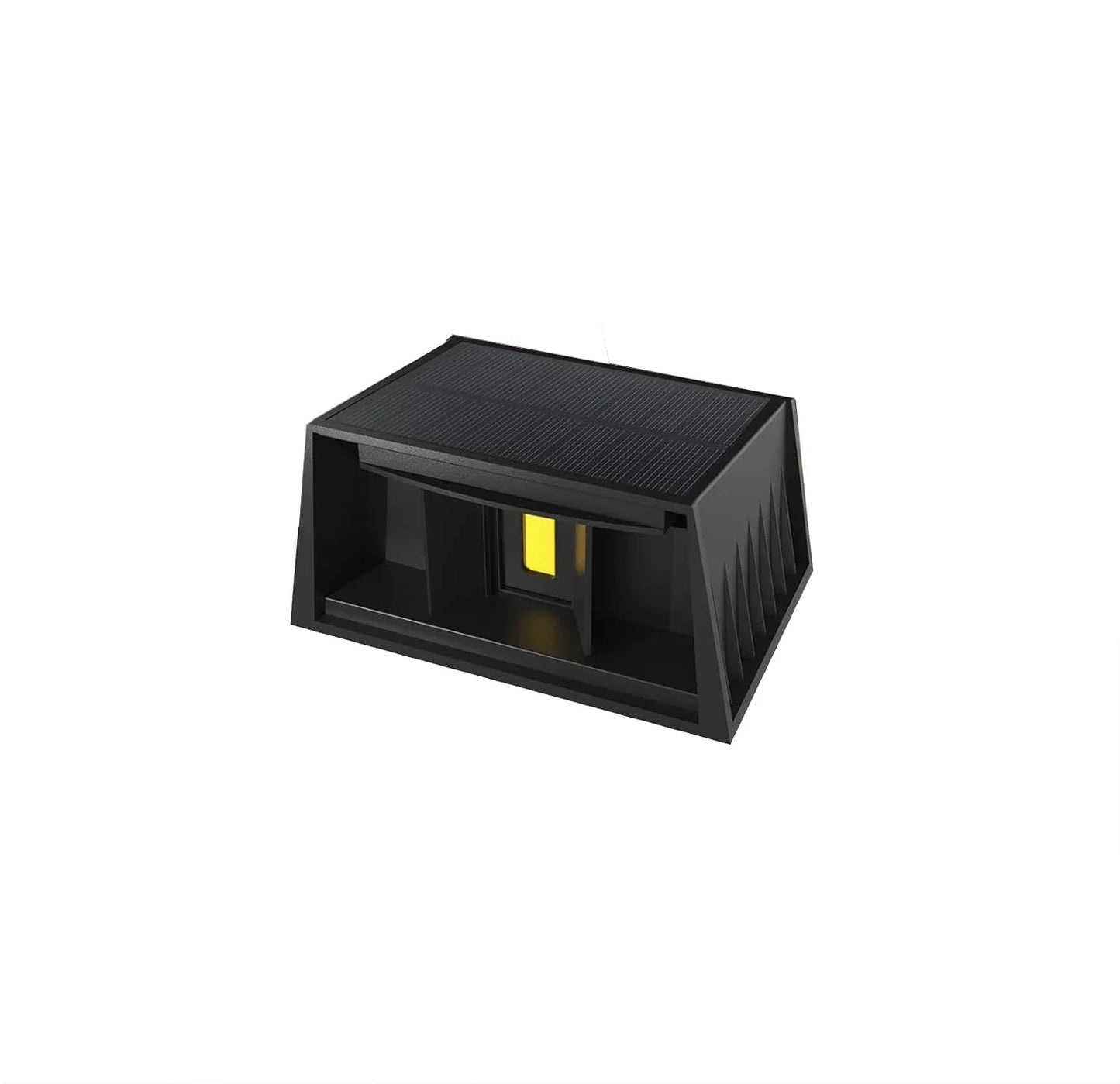 Solar Fence & Wall Light — Dual Up/Down Beams, Warm Glow, Zero Wiring (1 or 2 Pack)