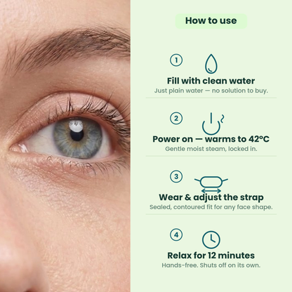 Eye massage SteamHeat Pro — Eye relaxation, relief from fatigue and dryness