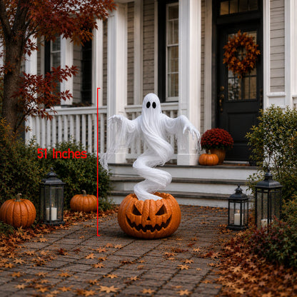👻Swirling Ghost Pumpkin Yard Lamp🎃