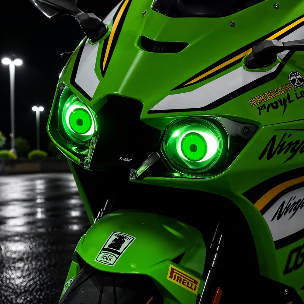 🔥RGB Animated Eye LED Headlight Kit – 33+ Colors & Effects