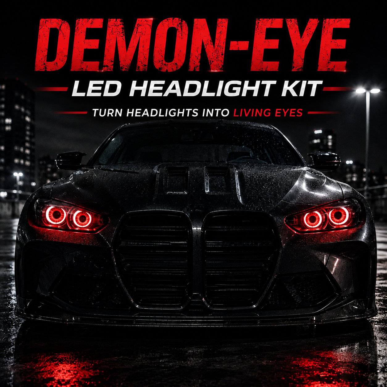 🔥RGB Animated Eye LED Headlight Kit – 33+ Colors & Effects