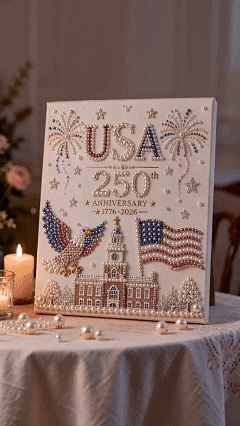 🇺🇸 USA 250th Anniversary DIY Pearl Painting Kit - BUY 2 FREE SHIPPING