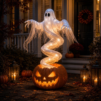 👻Swirling Ghost Pumpkin Yard Lamp🎃