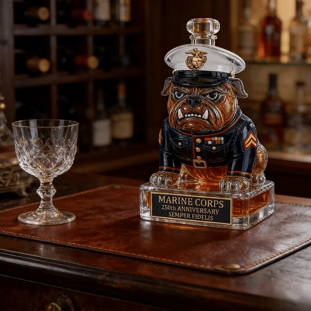 🔥 Limited-Time Offer | 250th Anniversary Military-Inspired Bulldog Whiskey Decanter Set