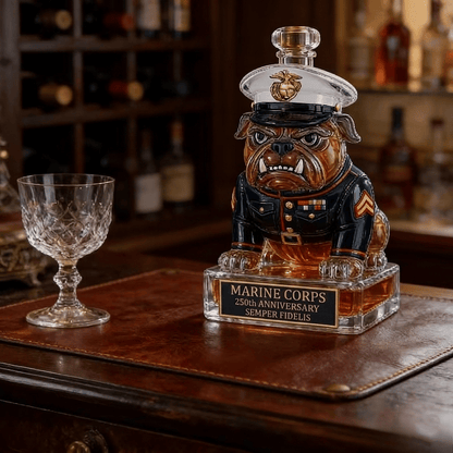 🔥 Limited-Time Offer | 250th Anniversary Military-Inspired Bulldog Whiskey Decanter Set