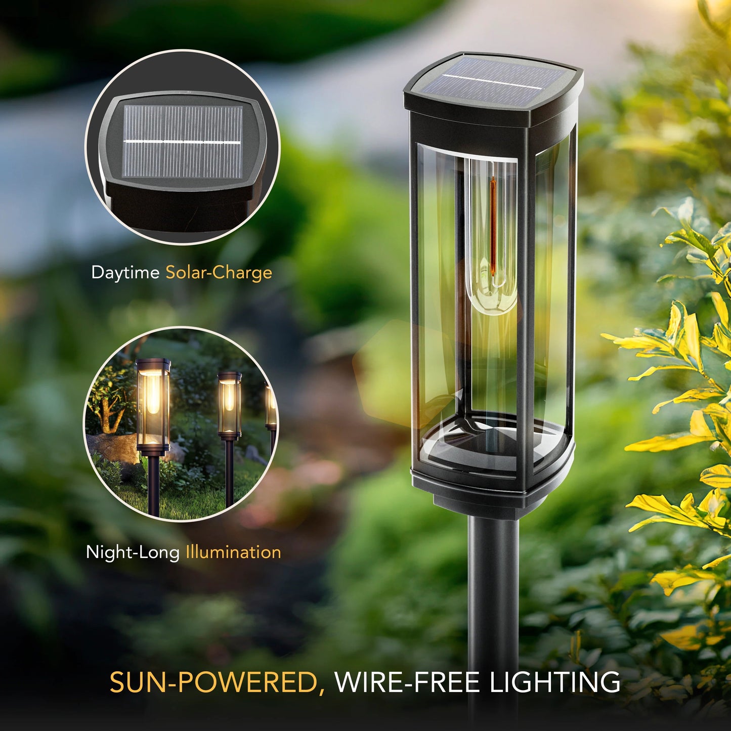 🎉Today's promotion: 60% Off ❤️Solar Pathway Lights with Automatic Dusk-to-Dawn Sensor and Waterproof Design