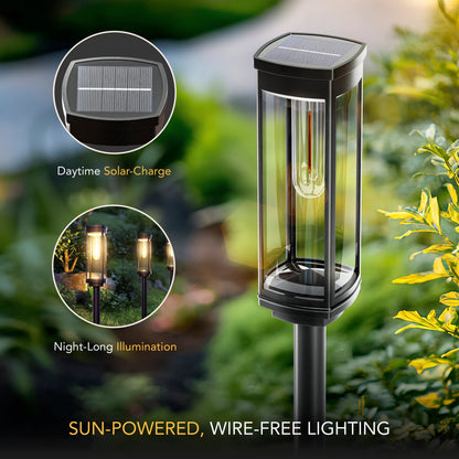 🎉Today's promotion: 60% Off ❤️Solar Pathway Lights with Automatic Dusk-to-Dawn Sensor and Waterproof Design