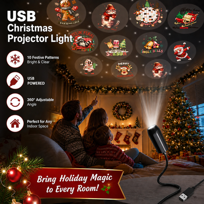 🔥 Last Day 50% OFF – HD Christmas Scene Projector