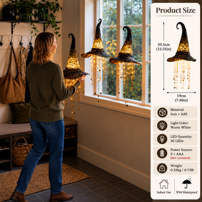 🔥Halloween Early Bird Sale 55% OFF🧙 Lighted Witch Hat Hanging Chime