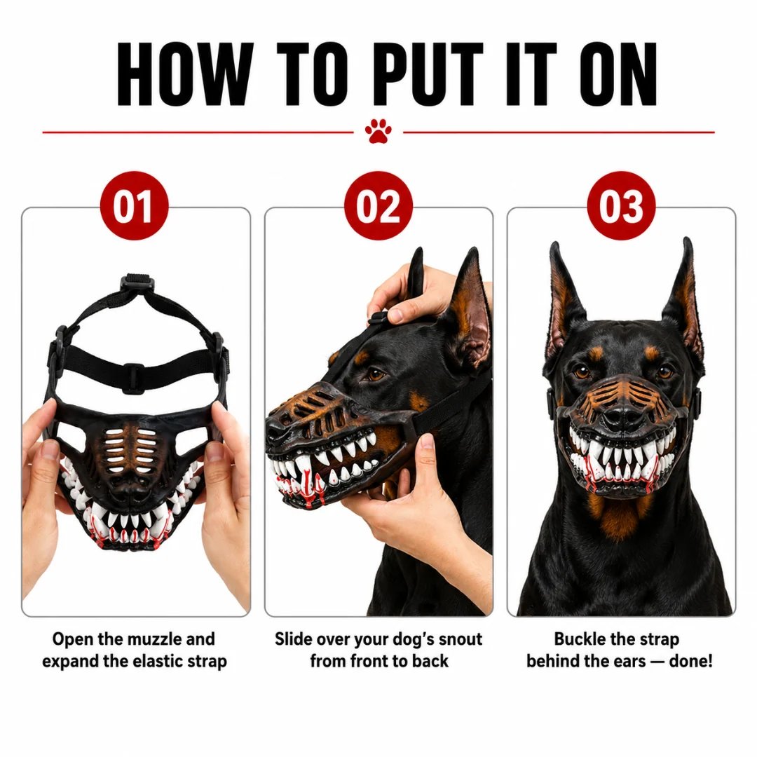 🎃 🐶Hell Hound Monster Muzzle
