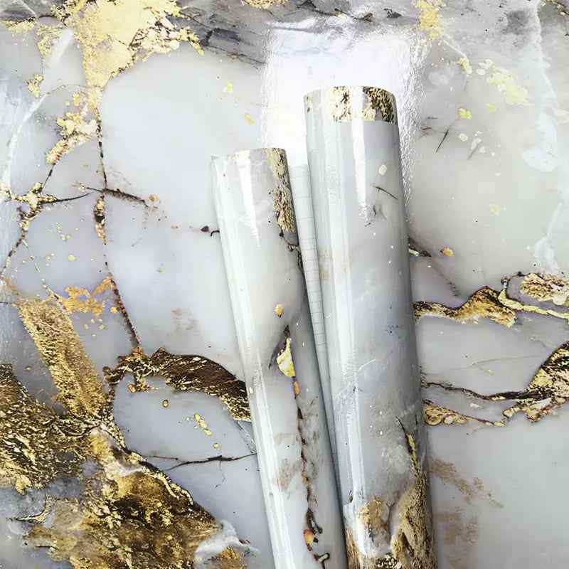🔥 Gold Marble Peel & Stick Wallpaper ✨ Self-Adhesive Wall Paper Roll for Kitchen, Bedroom & Home DIY Decor