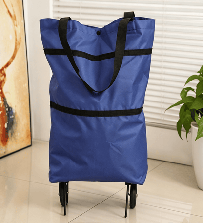 Collapsible rolling shopping bag