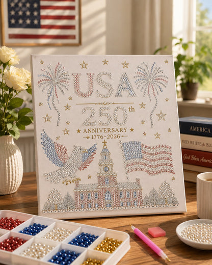 🇺🇸 USA 250th Anniversary DIY Pearl Painting Kit - BUY 2 FREE SHIPPING