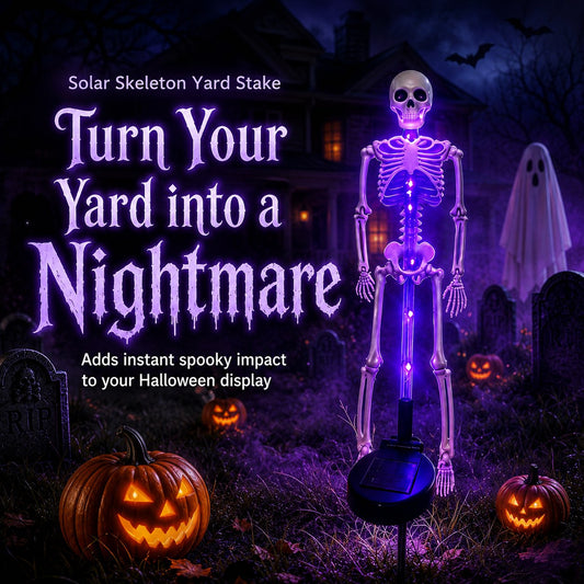 ❤️ Last Day 62% OFF❤️ – 💀Solar Skull Garden Lights with Eerie Color-Changing Glow 🎃