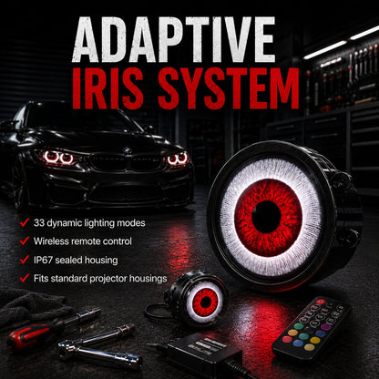 🔥RGB Animated Eye LED Headlight Kit – 33+ Colors & Effects