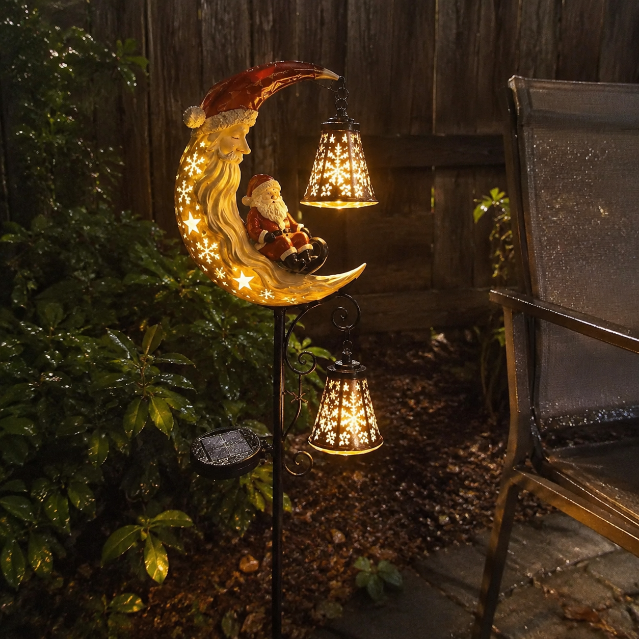 🎅🎁Christmas Early Discount 49% Off - 🔥Santa’s Moonlight Lantern Solar Garden Stake⛄
