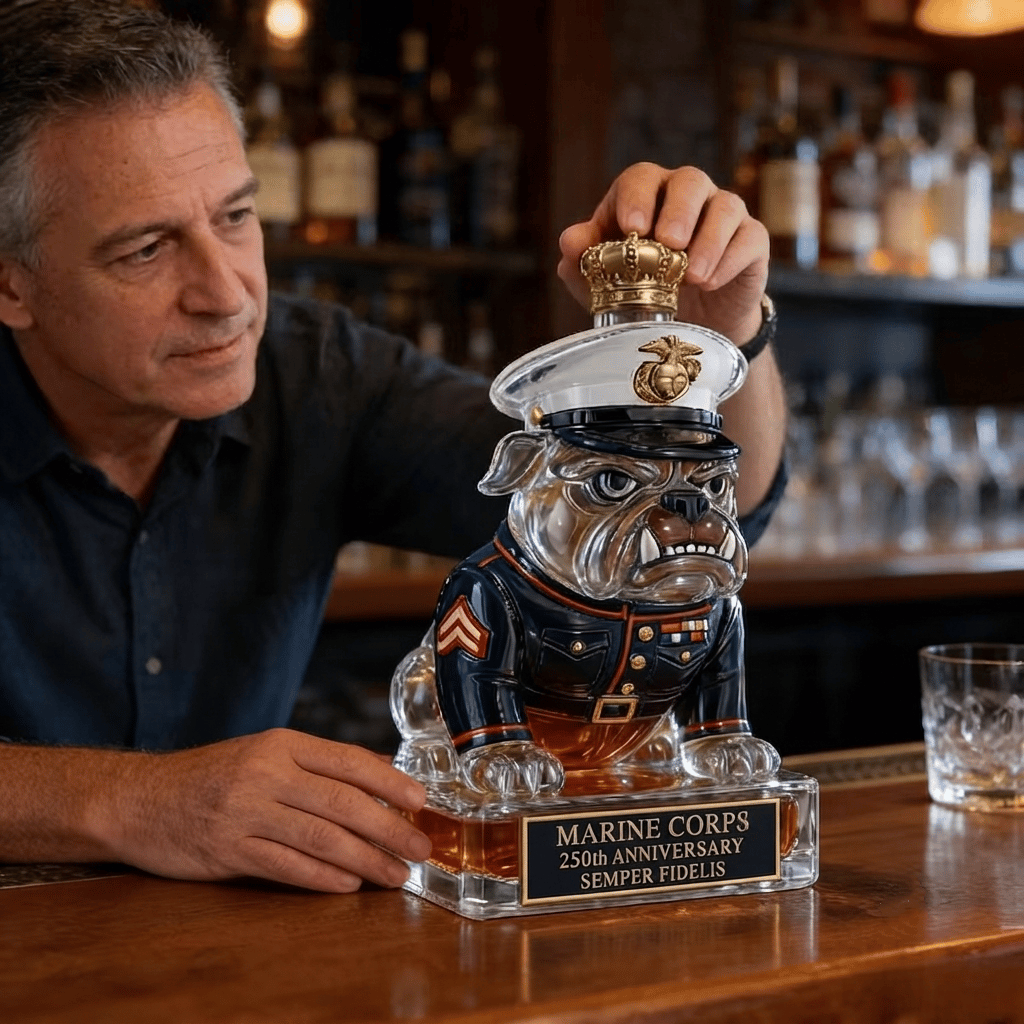 🔥 Limited-Time Offer | 250th Anniversary Military-Inspired Bulldog Whiskey Decanter Set
