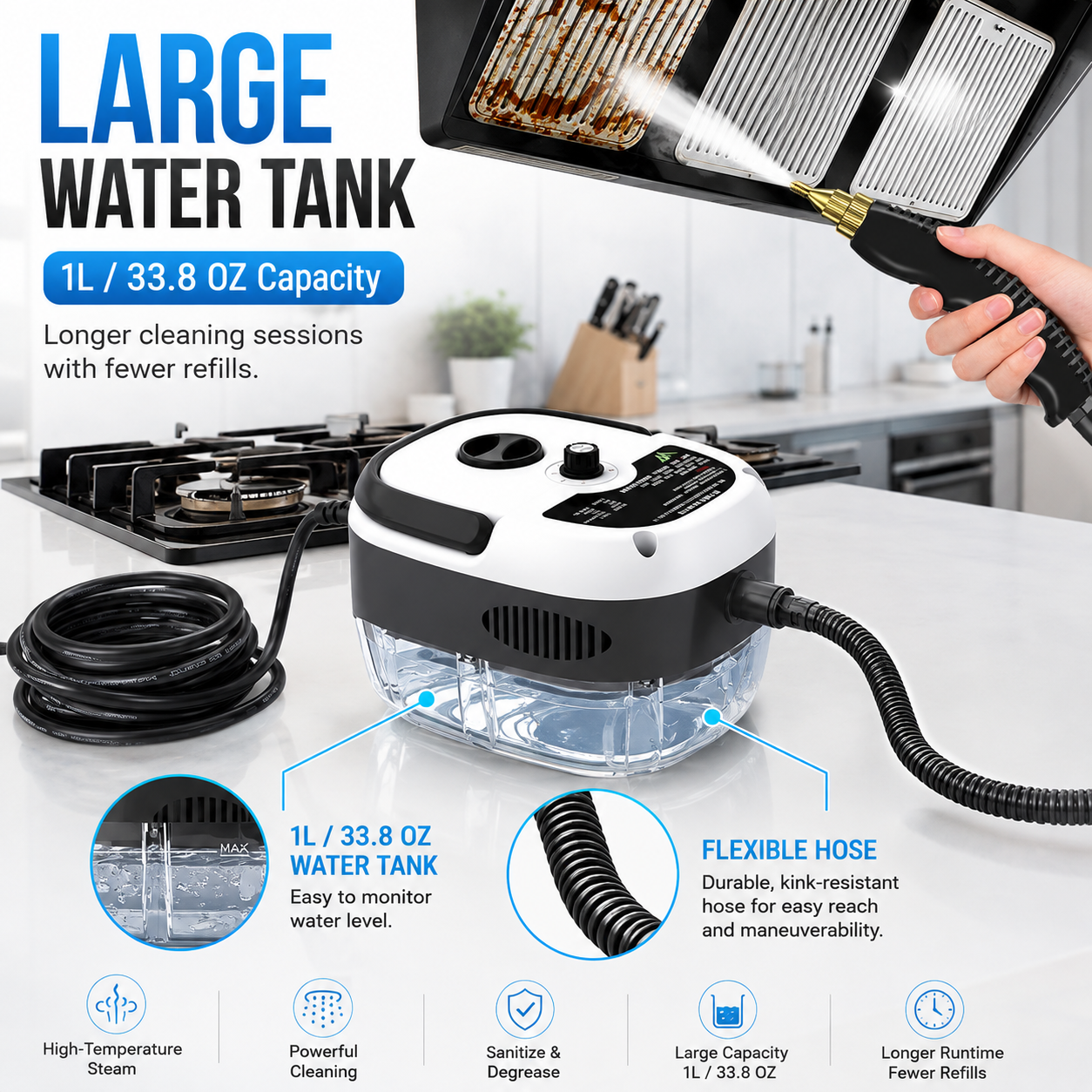 ✨Today's Special Offer 49% OFF🎉 - 2500W Handheld High-Temperature Pressurized Steam Cleaner