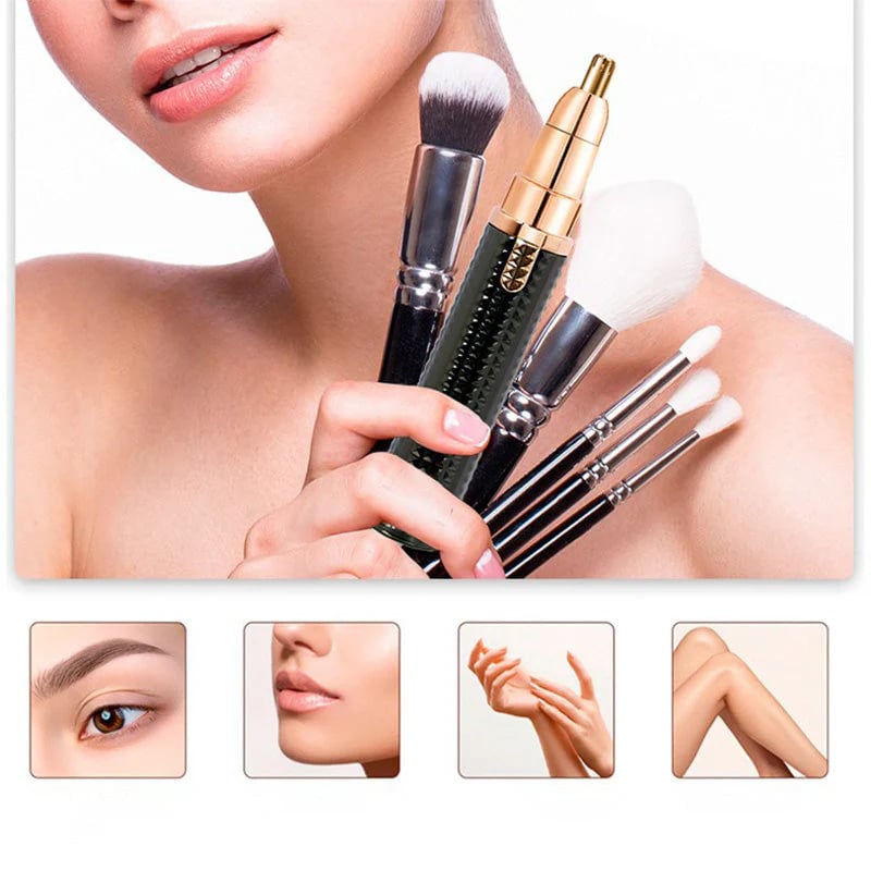 ✨ 50% OFF! 💇 Portable Electric Eyebrow Trimmer – Absolute Precision, 3 Interchangeable Heads & USB Rechargeable – Ideal for Eyebrows, Nose and Body 🪒💫