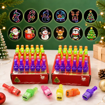 🎃 48PCS Halloween Finger Projector Rings – Light Up Every Spooky Moment