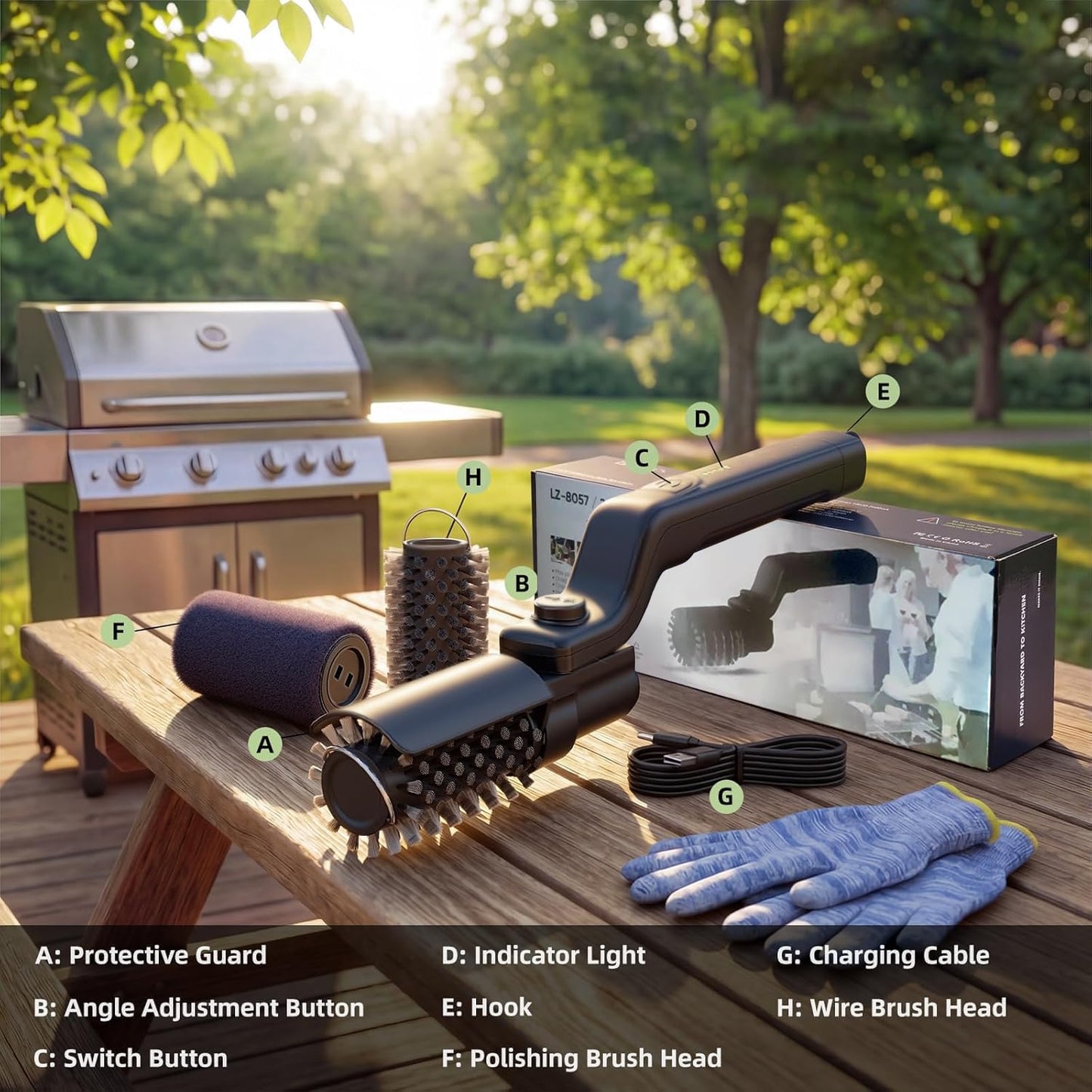 EMBERON electric grill brush