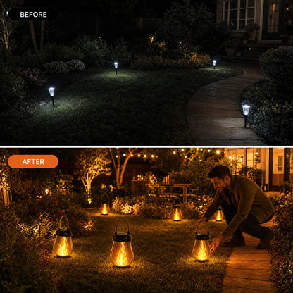 ⏰ LAST 3 HOURS – Solar Lantern Flame Effect