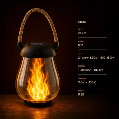 ⏰ LAST 3 HOURS – Solar Lantern Flame Effect