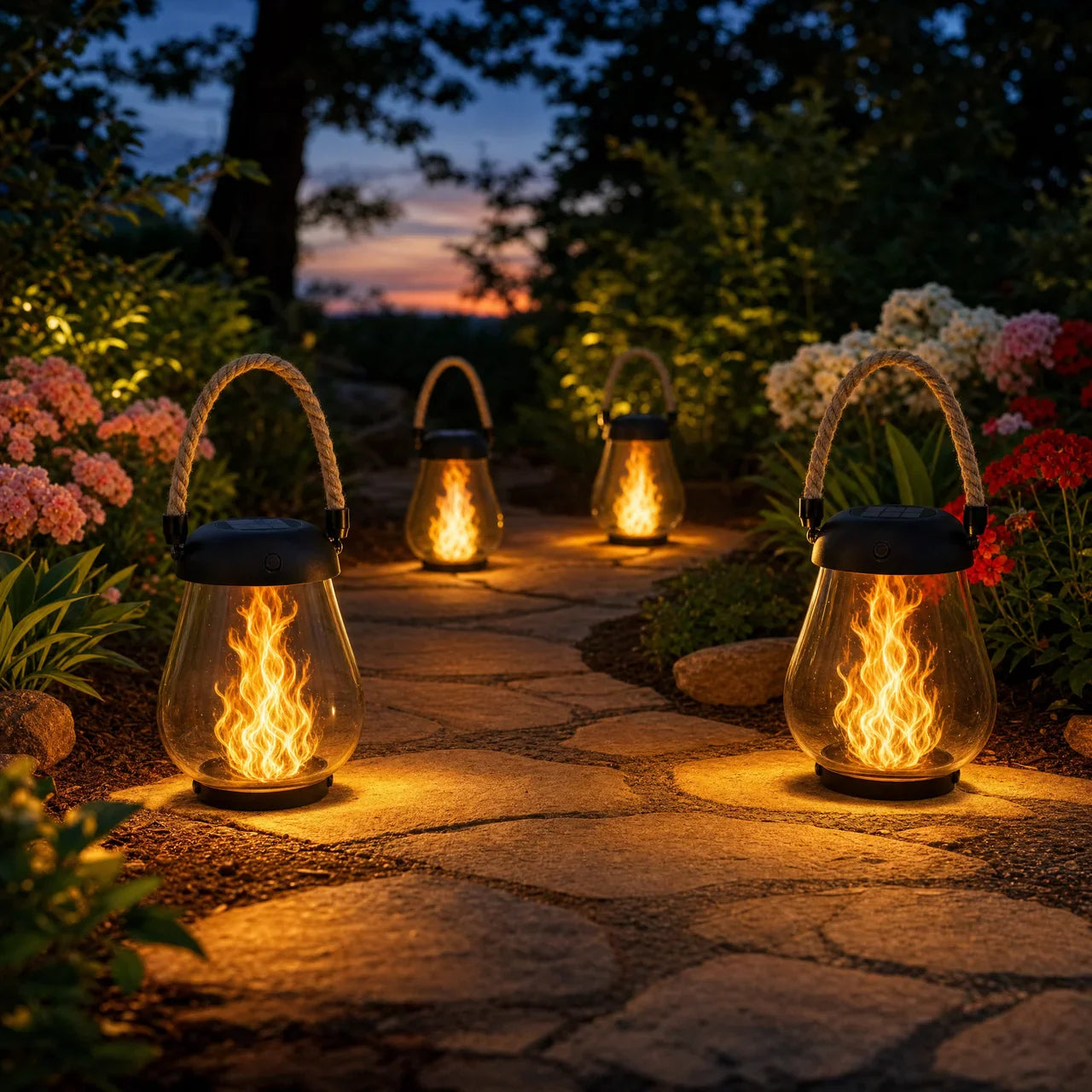 ⏰ LAST 3 HOURS – Solar Lantern Flame Effect