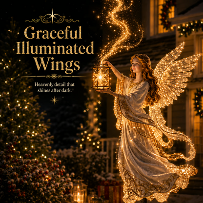 Light-Up Angel Lantern Starlight Christmas Yard Stake
