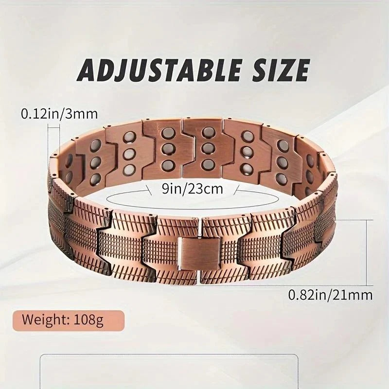 🧲 Timeless Copper Style. Magnetic Detail. Everyday Confidence.Relieve fatigue and promote blood circulation