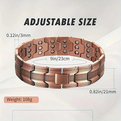 🧲 Timeless Copper Style. Magnetic Detail. Everyday Confidence.Relieve fatigue and promote blood circulation