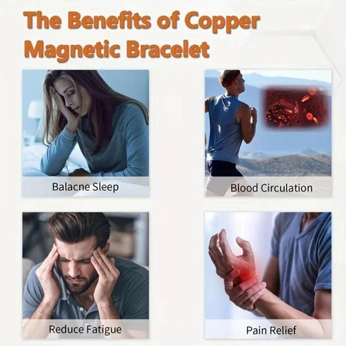 🧲 Timeless Copper Style. Magnetic Detail. Everyday Confidence.Relieve fatigue and promote blood circulation