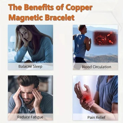 🧲 Timeless Copper Style. Magnetic Detail. Everyday Confidence.Relieve fatigue and promote blood circulation