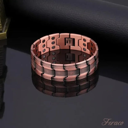 🧲 Timeless Copper Style. Magnetic Detail. Everyday Confidence.Relieve fatigue and promote blood circulation