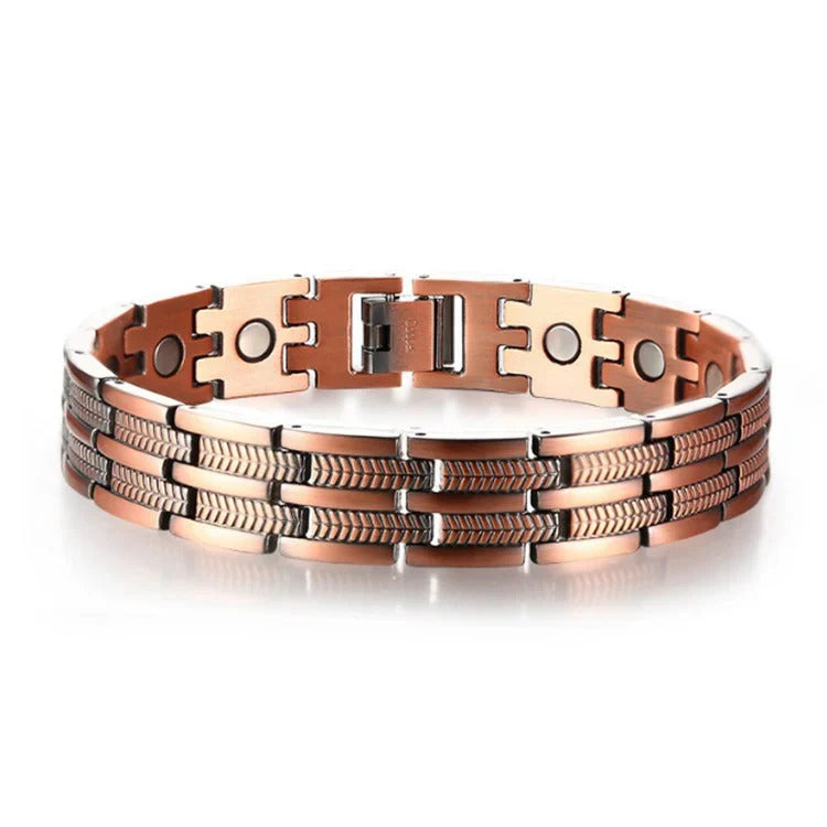 🧲 Timeless Copper Style. Magnetic Detail. Everyday Confidence.Relieve fatigue and promote blood circulation