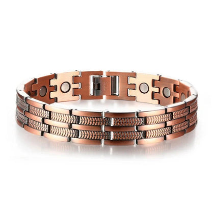 🧲 Timeless Copper Style. Magnetic Detail. Everyday Confidence.Relieve fatigue and promote blood circulation