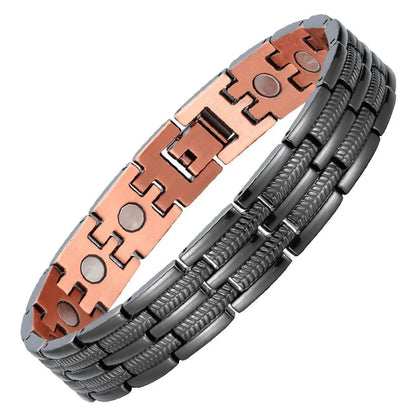 🧲 Timeless Copper Style. Magnetic Detail. Everyday Confidence.Relieve fatigue and promote blood circulation