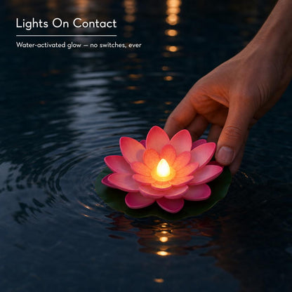 🌸 Floating Lotus Lights – Turn Your Pool or Pond Into a Glowing Night Garden