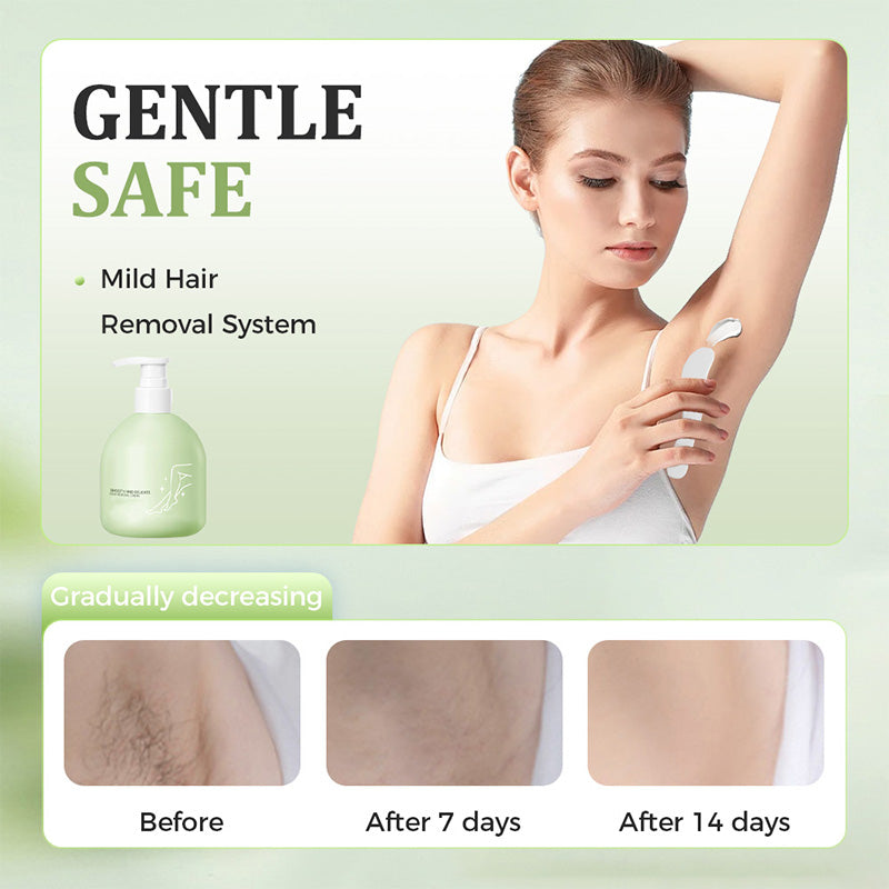 🦵🏻Summer Hot Sale - ONLY 9.99!!💥 Large-capacity Gentle Hair Removal Cream Set: Includes Hair Removal Cream + Smoothing Razor