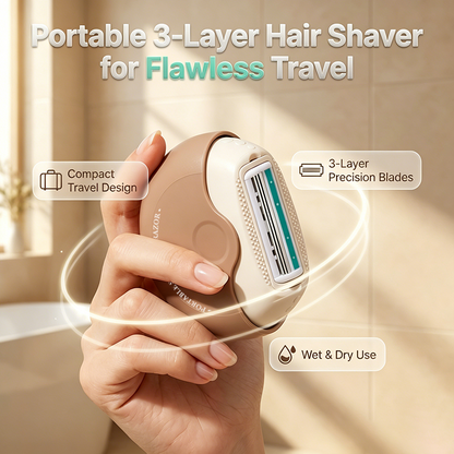 💕Portable 3-Layer Hair Shaver with Rotating Cover