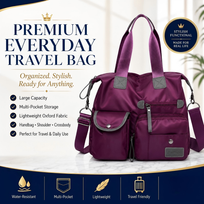 🔥🔥Last Day Discount 62% Off - Waterproof Tote Bag – 3-Way Carry & Spacious Organization