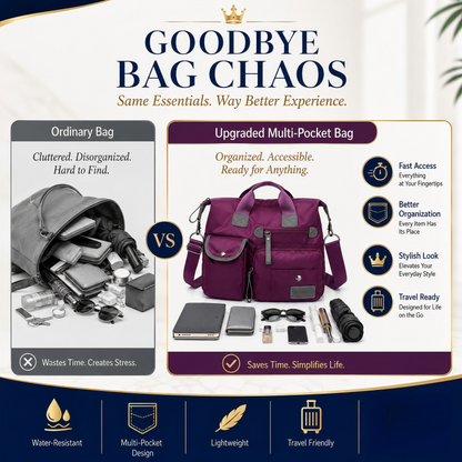 🔥🔥Last Day Discount 62% Off - Waterproof Tote Bag – 3-Way Carry & Spacious Organization