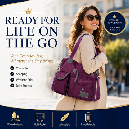 🔥🔥Last Day Discount 62% Off - Waterproof Tote Bag – 3-Way Carry & Spacious Organization