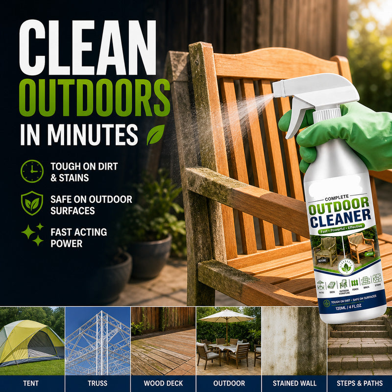 🧽 Less Scrubbing. More Cleaning. – Outdoor Multi-Surface Spray